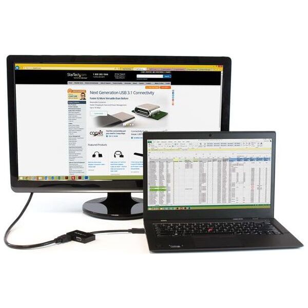 Adapter AV StarTech DisplayPort - HDMI - D-Sub (VGA) czarny (DP2HDVGA)
