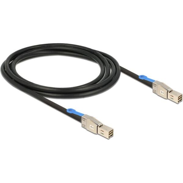 Delock SFF 8644 - SFF 8644, 2m, Czarny (83395)