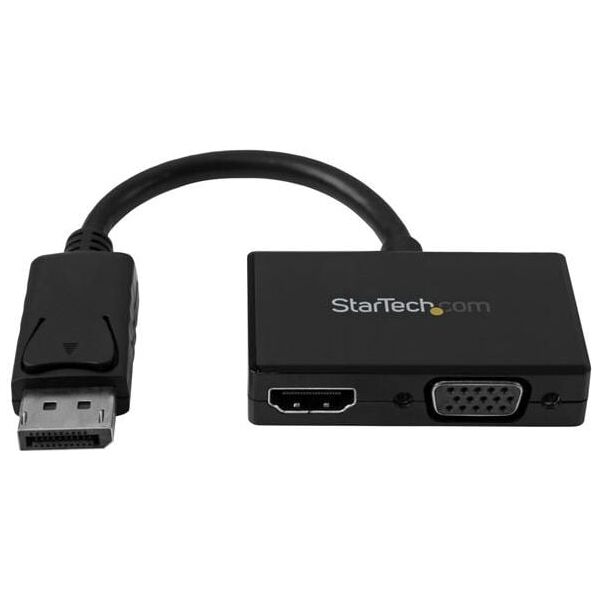 Adapter AV StarTech DisplayPort - HDMI - D-Sub (VGA) czarny (DP2HDVGA)
