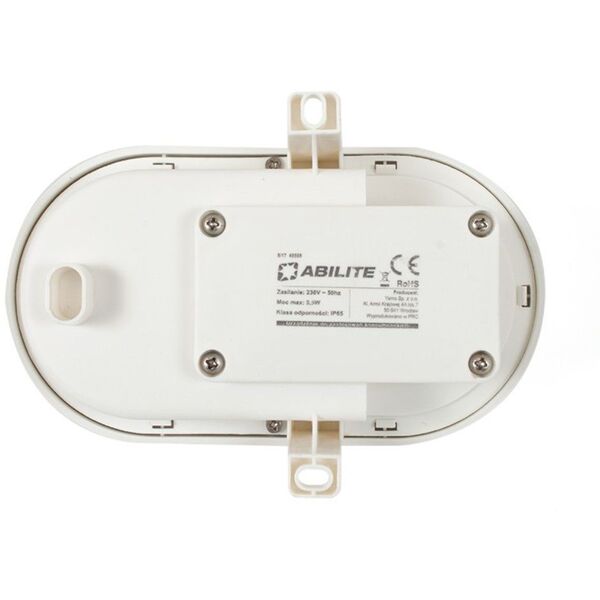 Abilite Oprawa kanałowa owalna 5.5W, IP65, klosz PC, biały