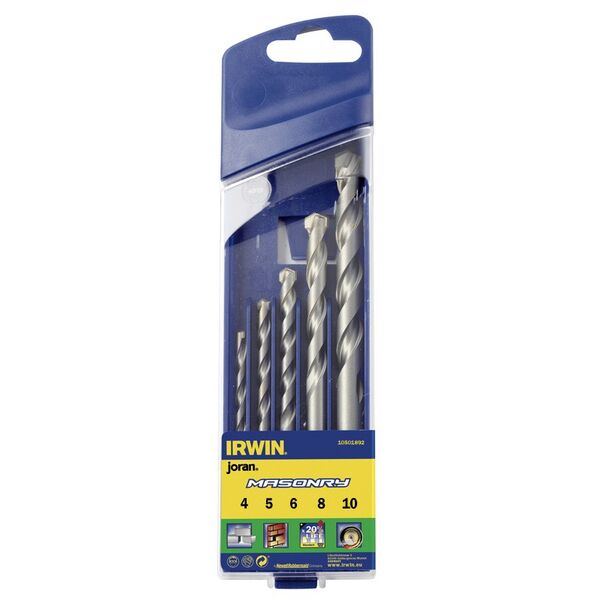 Wiertło Irwin do betonu walcowe 4 5 6 10 8mm zestaw (10501892)