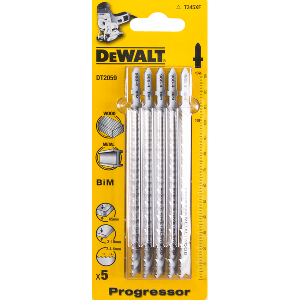 Dewalt Brzeszczoty do wyrzynarek typ T BIM132x101mm 5szt. uniwersalne DT2059