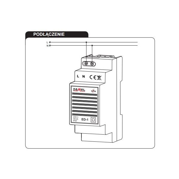 Zamel Dzwonek przyzywowy 230V AC ED-1