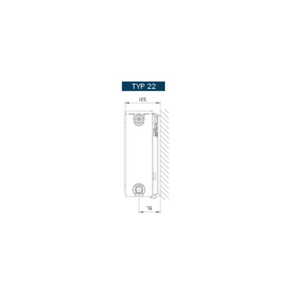 Stelrad Grzejniki dolnozasilane NOVELLO 22 z wbudowanym zaworem termostatycznym 900x1400 - GR-ST-N-22140