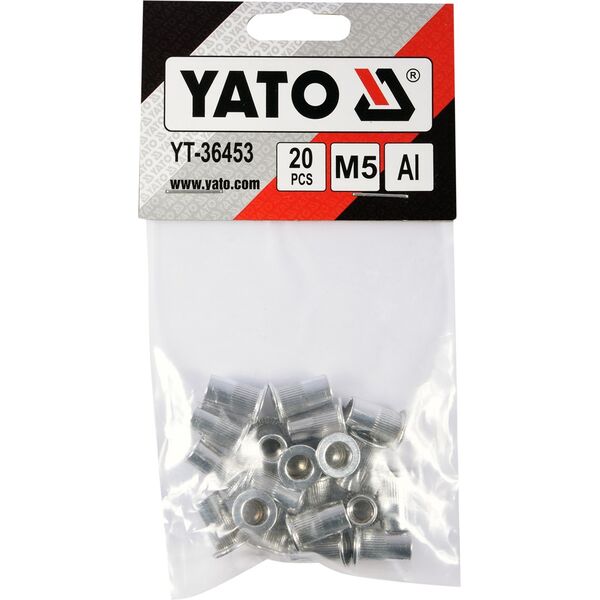 Yato Nitonakrętki aluminiowe M5 20szt. (YT-36453)