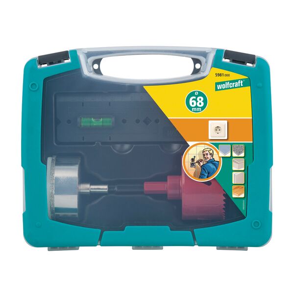 Wolfcraft Zestaw otwornic instalacje sanitarne 68mm (5981000)
