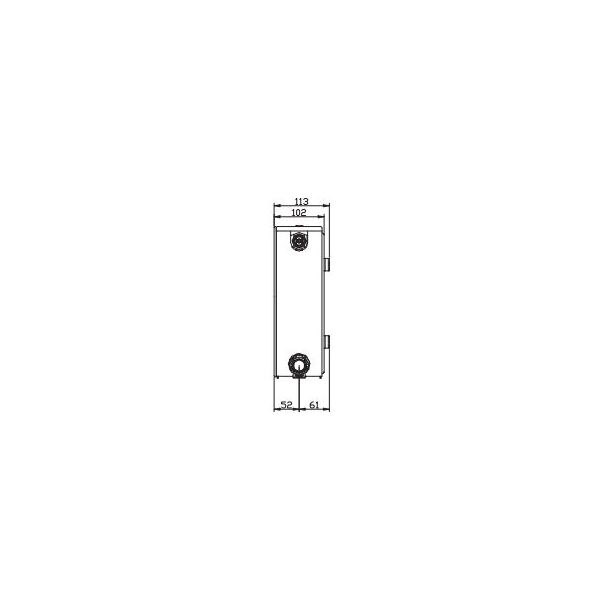 Stelrad Grzejnik dekoracyjny Planar Style z gładkim panelem czołowym Typ 22 60 x 70cm lewostronny (GR-ST-PS-22/60/70L)