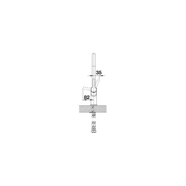 Bateria kuchenna Blanco Carena stojąca chrom (520766)