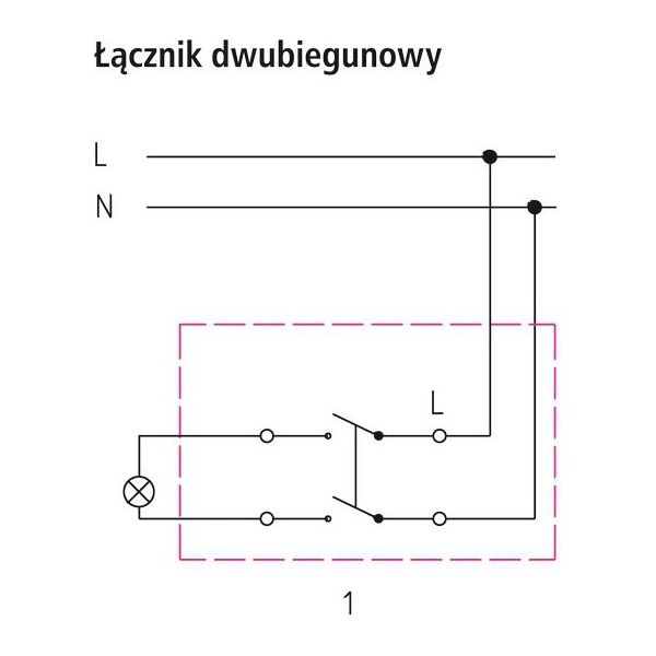 Ospel Łącznik dwubiegunowy Sonata 16AX IP20 biały (ŁP-11R/m/00)