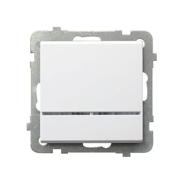 Ospel Łącznik jednobiegunowy Sonata 16AX IP20 z podświetleniem biały (ŁP-1RS/m/00) 3314399 5907577444181