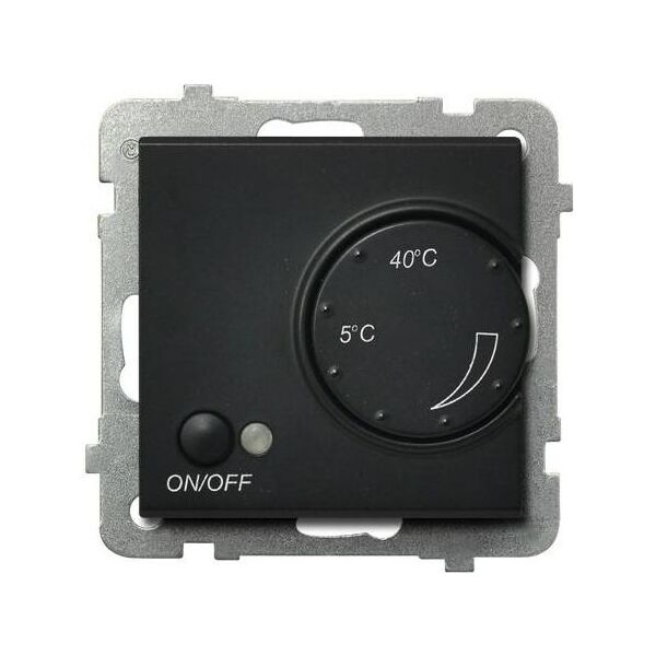 Ospel Regulator temperatury Sonata z czujnikiem podpodłogowym czarny metalik (RTP-1R/m/33)