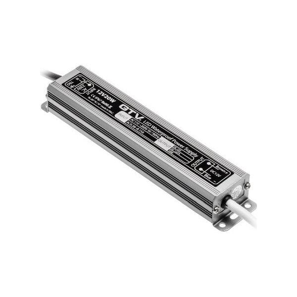 GTV Zasilacz LED wodoodporny 20W IP67 DC 12V (LD-WZA20W-NW)