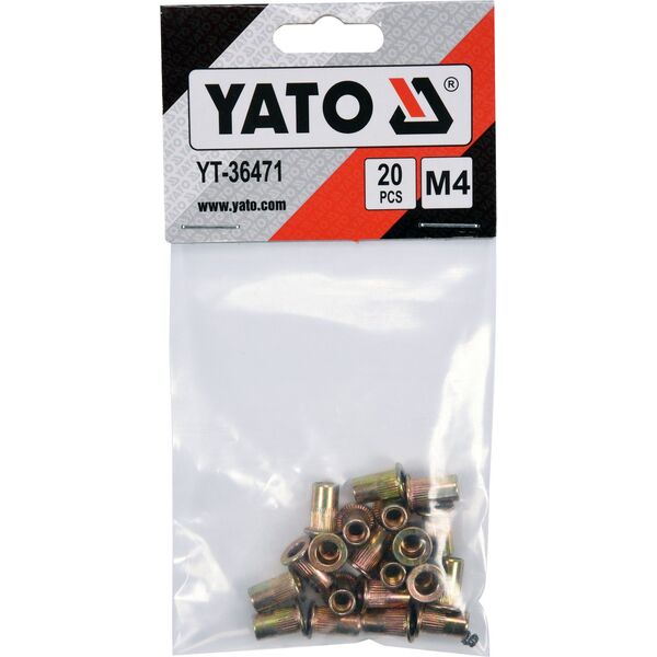 Yato Nitonakrętki stalowe M4 20szt. (YT-36471)