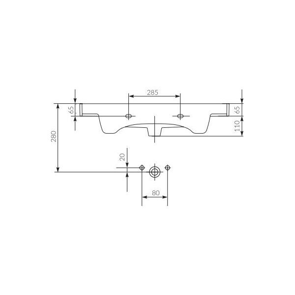 Umywalka Cersanit Crea 80,5cm (K114-017-ECO)