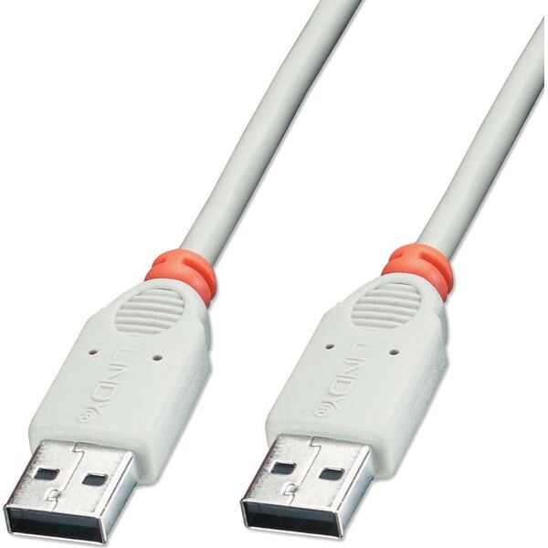 Kabel USB Lindy USB-A - USB-A 3 m Biały