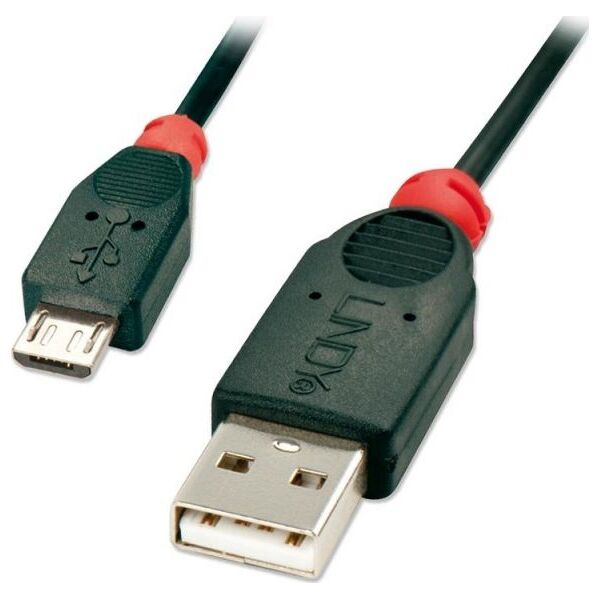 Kabel USB Lindy USB-A - microUSB 2 m Zielony