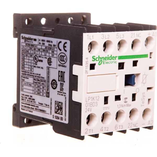 Schneider Stycznik 12A 3P 24V DC 0Z 1R (LP1K1201BD3)