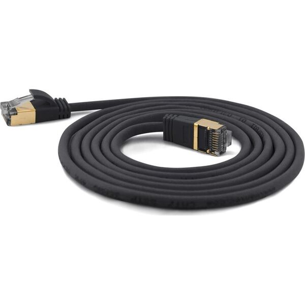 Wantec Wantec Extra dünnesCat.7 RohCable SSTP Patch Cable - 15 m - Cat.7 RohCable - S/FTP (S- STP) - RJ- 45 - RJ- 45 - black (7208)