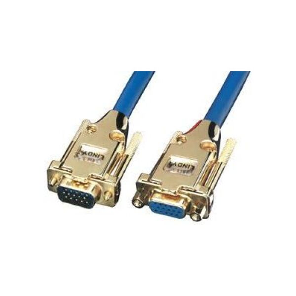 Kabel Lindy D-Sub (VGA) - D-Sub (VGA) 3m niebieski