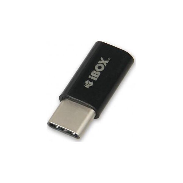 Adapter USB iBOX USB-C - microUSB Czarny  (IAMCS2)