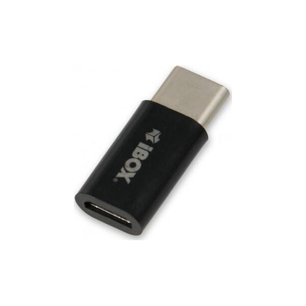 Adapter USB iBOX USB-C - microUSB Czarny  (IAMCS2)