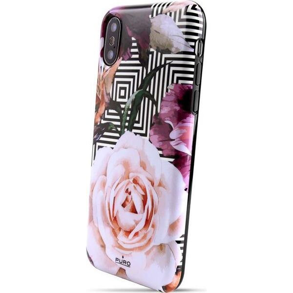 Puro Puro Glam Geo Flowers - Etui Iphone Xs / X (pink Peonies)