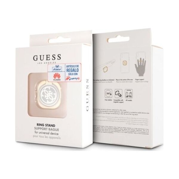 Guess Guess Ring stand GURSEQGBK złoto-czarny /gold & black 4G