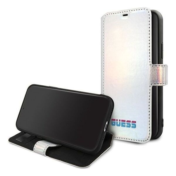 Guess Guess GUFLBKN58BLD iPhone 11 Pro srebrny/silver book Iridescent uniwersalny