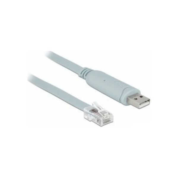 Adapter USB Delock DELOCK Adapter USB2.0/A St > Seriell RS232 RJ45 St 1.0m grau 6414133 4043619639113