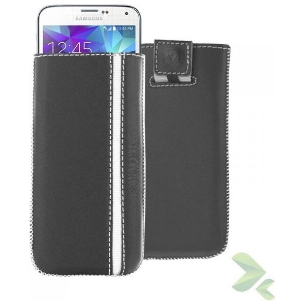 Valenta Valenta Pocket Stripe - Skórzane etui wsuwka Samsung Galaxy S5, Sony Xperia Z i inne (czarny)