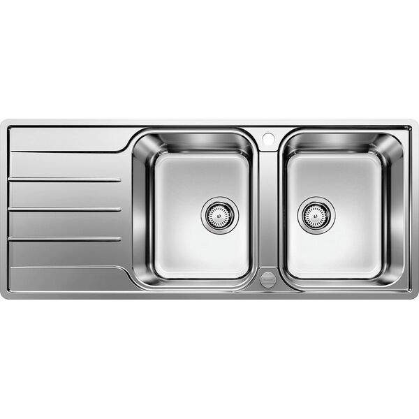 Zlewozmywak Blanco Lemis 8 S-IF stal szczotkowana z korkiem automatycznym (523037)