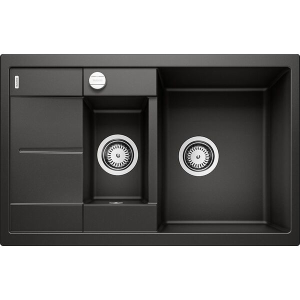 Zlewozmywak Blanco  Metra 6 S Compact Silgranit PuraDur Czarny odwracalny, korek auto.