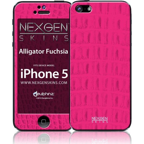 Nexgen Skins Nexgen Skins - Zestaw skórek na obudowę z efektem 3D iPhone SE (2016) / iPhone 5s / iPhone 5 (Alligator Fuchsia 3D) uniwersalny