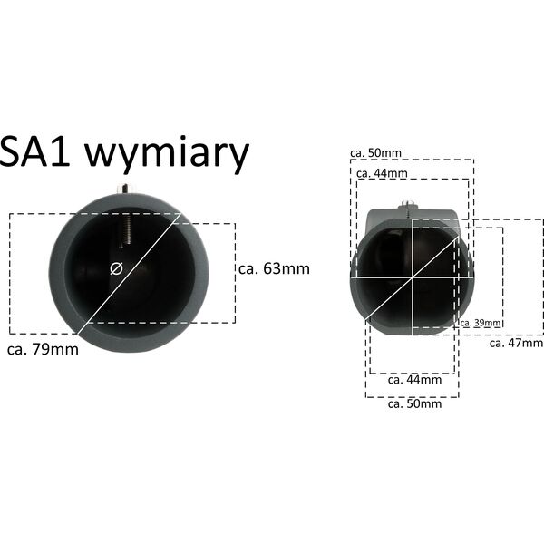 GTV Adapter regulowany do lamp słupów ulicznych LED 50W SA1 GTV 0840