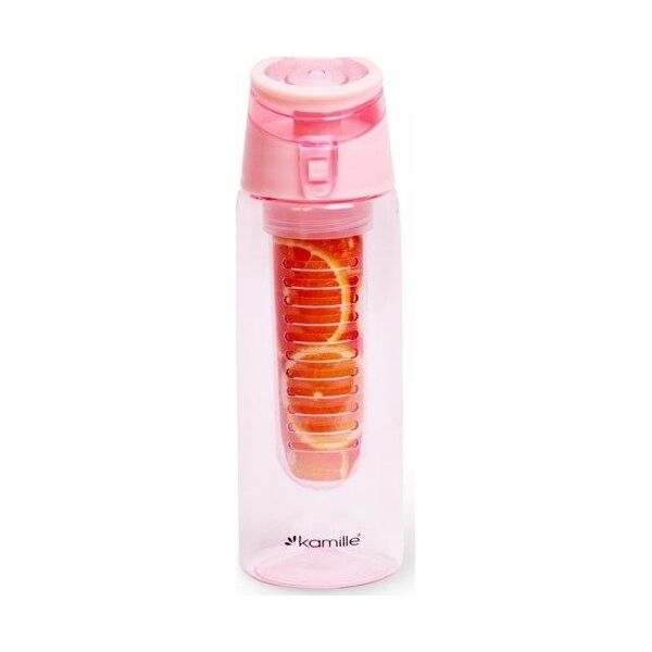 Kamille Butelka z sitkiem różowa 660 ml