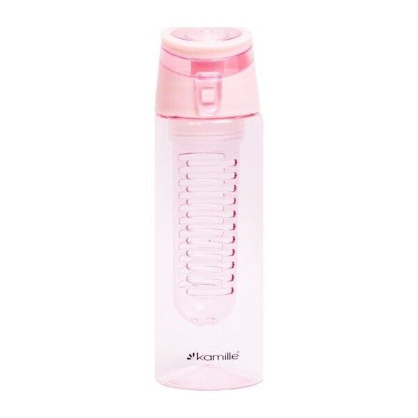 Kamille Butelka z sitkiem różowa 660 ml