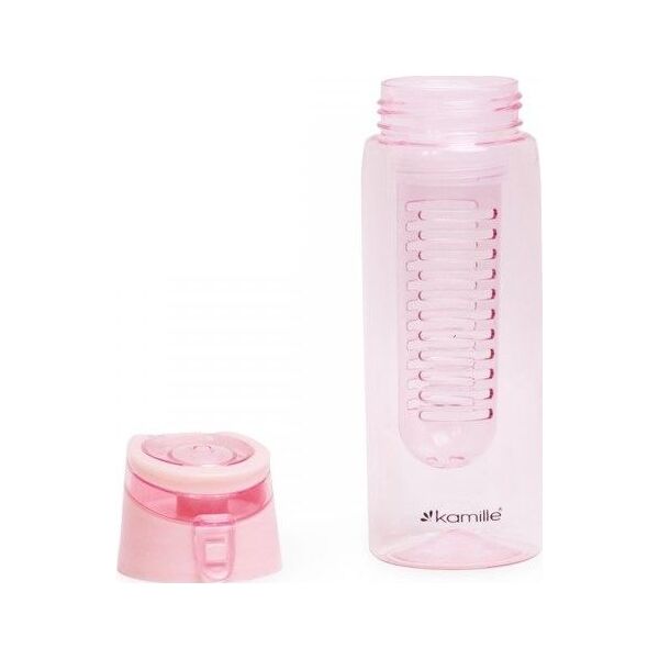 Kamille Butelka z sitkiem różowa 660 ml