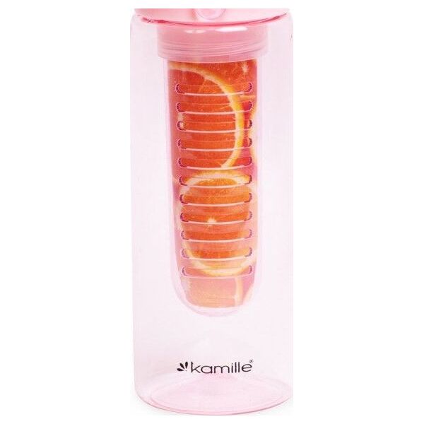 Kamille Butelka z sitkiem różowa 660 ml