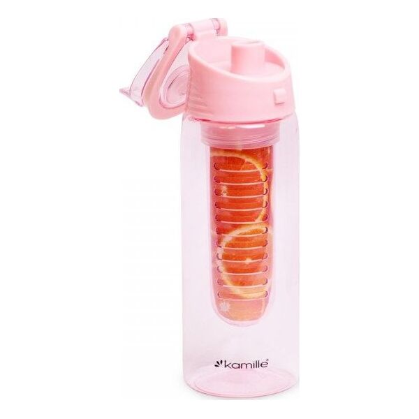Kamille Butelka z sitkiem różowa 660 ml