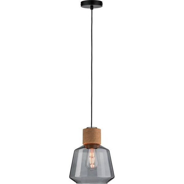 Lampa wisząca Paulmann Neordic Elia Lampa wisząca max. 1x20W E27 230V Szkło przydymione/Korek