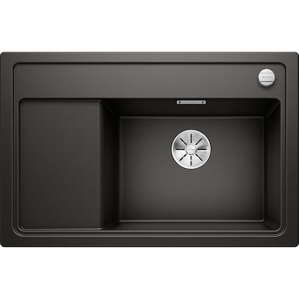 Zlewozmywak Blanco Zenar XL 6 S Compact Silgranit czarny z korkiem automatycznym InFino, komora z prawej (526052)