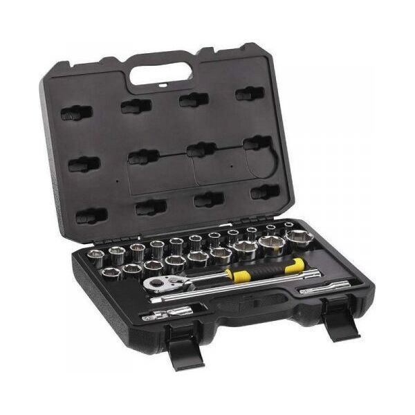 Stanley Zestaw nasadek 1/2" 24szt+grz+akc.,94-671