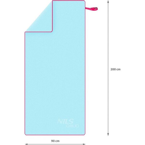 Nils Extreme Ręcznik z mikrofibry Nils Aqua NAR13 200X90 cm jasnoniebieski