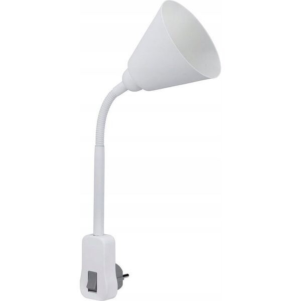 Lampa stołowa Paulmann Lampa wtyczkowa Junus E14 Biały elastyczne ramię