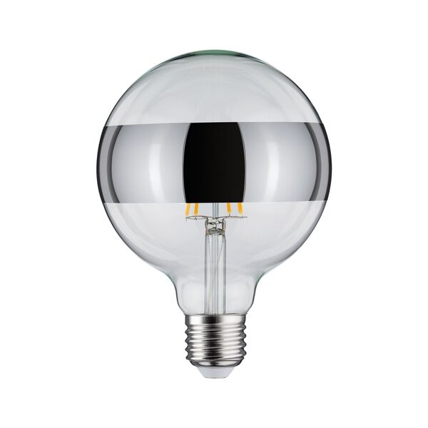 Paulmann Źródło LED G125 zwierciadło pierścień 6W 230V 520lm E27 2700K Srebrny ściemniany
