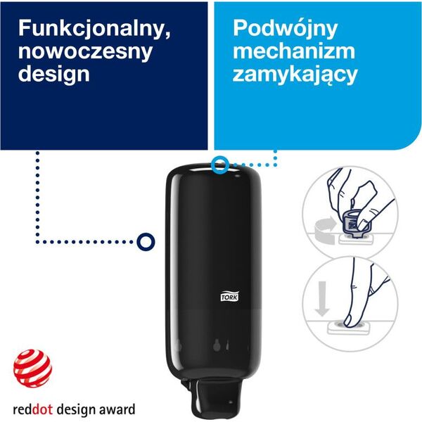 Dozownik do mydła Tork Tork Dozownik do mydła w piance - Czarny
