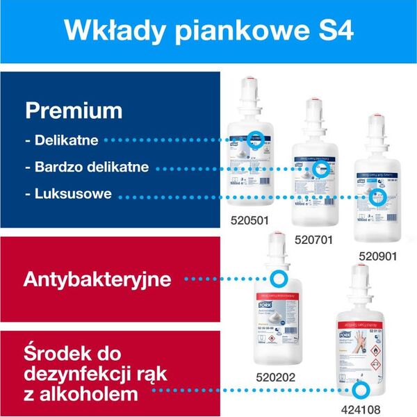Dozownik do mydła Tork Tork Dozownik do mydła w piance - Czarny