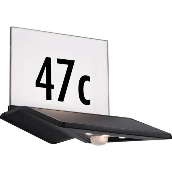 Kinkiet Paulmann Outdoor Solar Kinkiet z numerem domu Yoko IP44 3000K 150lm czujnik ruchu Antracyt
