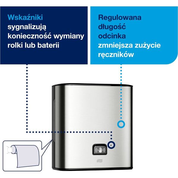 Tork Tork Matic - Dozownik Image z sensorem do ręczników w roli - Srebrny