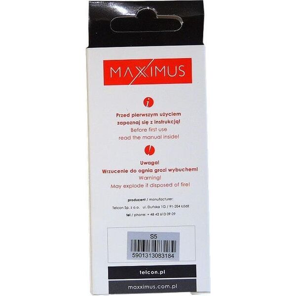 Bateria Maxximus BAT MAXXIMUS SAM GALAXY S5 3000 mAh EB-BG900BBE
